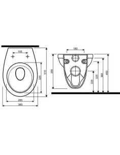 Idol WC pods stiprināms pie sienas 2