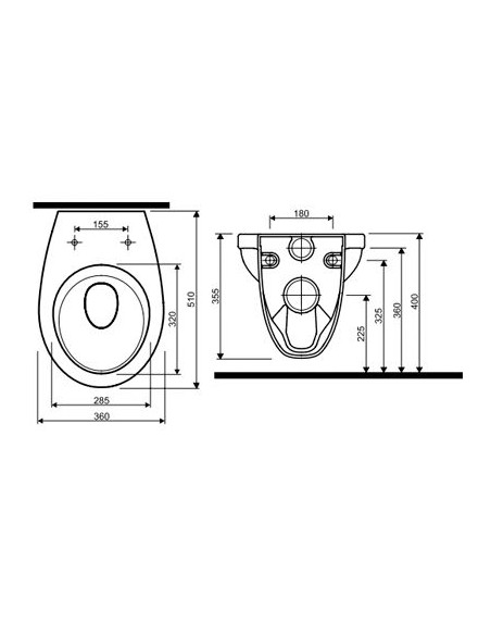 Idol WC pods stiprināms pie sienas Idol WC pods stiprināms pie sienas