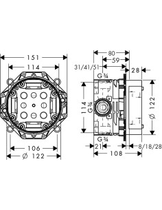 Zemapmetuma korpuss 3/4" iBox universal 2