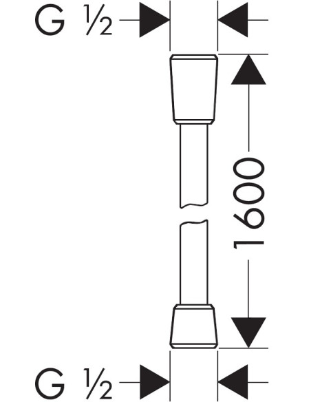 Isiflex dušas pievads 1.6m, matēts melns Isiflex dušas pievads 1.6m, matēts melns