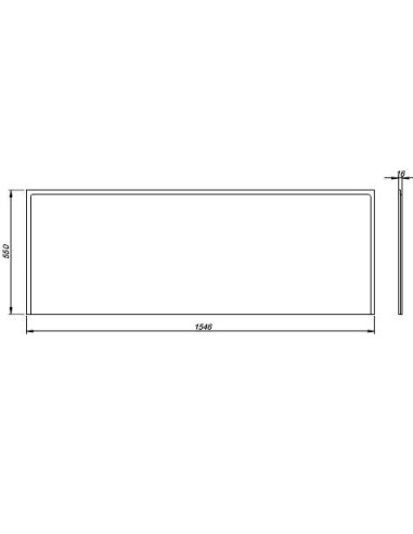 Universāls priekšējais panelis 160 cm, balts