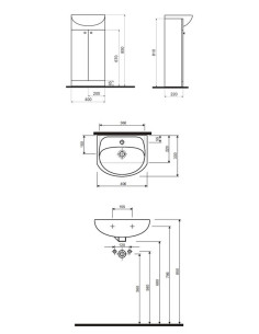 SOLO Izlietnes skapītis ar izlietni 40 cm 2
