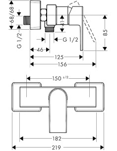 Vernis Shape dušas maisītājs, hroms 2