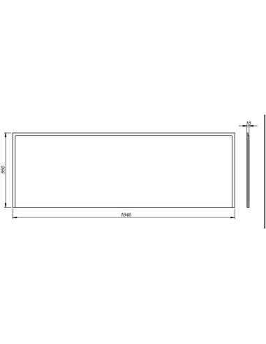 Universāls priekšējais panelis 170 cm, balts
