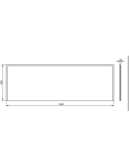 Universāls priekšējais panelis 170 cm, balts