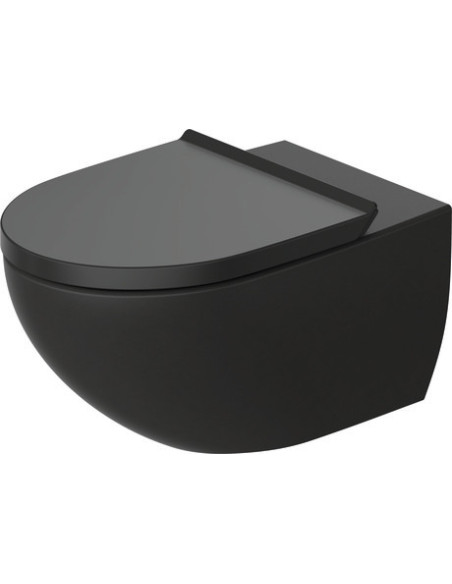 Architec toilet set, Rimless, SC, black matt - 2