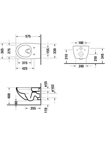 Duravit Architec piekarams pods ar SC vāku,balts - 3