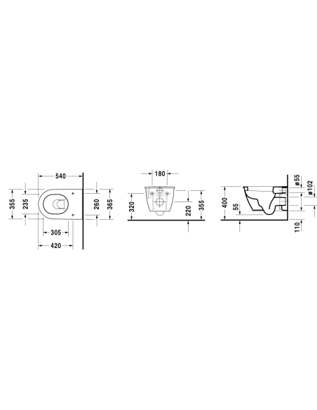Настенный горшок Duravit Darling New 2545090000 - 5