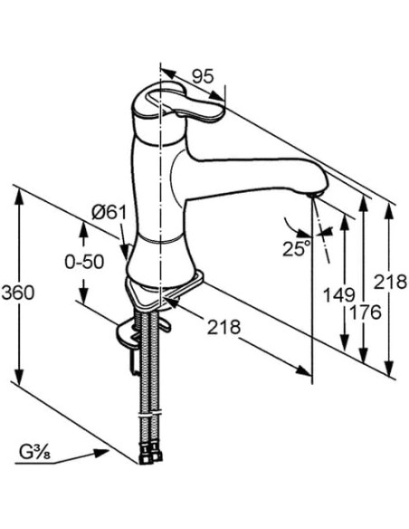 Kludi Single-lever sink mixer 549040575 AMPHORA - 4