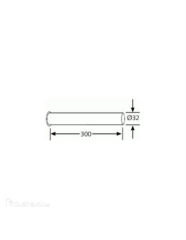 Sifona caurule 32x300mm 84502505-00 Hrom - 2