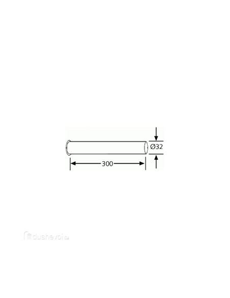 Sifona caurule 32x300mm 84502505-00 Hrom - 2
