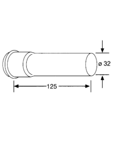 Сифонная труба 32x125mm 1049905-00 - 2 2