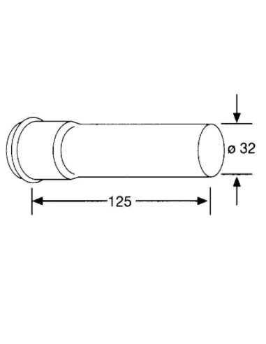 Sifono vamzdis 32x125mm 1049905-00 - 1