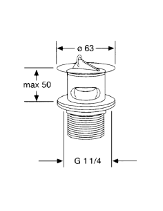 Сток 11/4'x63x50 (max) 1042705-00 - 1 2