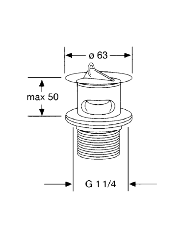 Сток 11/4'x63x50 (max) 1042705-00 - 2