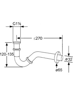 Trap for bidet 1.1/4"x32 1031105 - 2 2