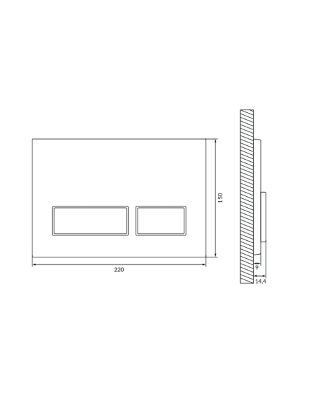 Кнопка смыва кастрюли Cersanit MOVI II K97-514 белая - 2