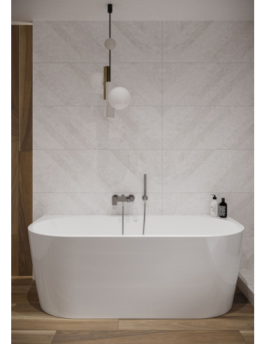 Back-to-wall CREA freestanding bathtub 170x82cm - 6