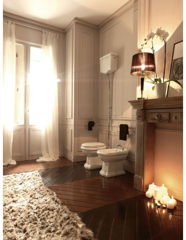 Kerasan Retro grīdas pods ar horizont.izvadu, balts 1011 01 - 2