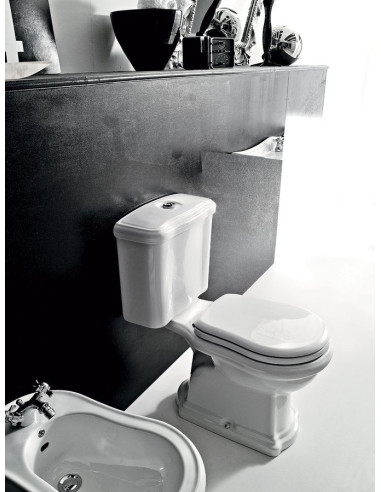 Kerasan Retro compact toilet with horizontal outlet, white 1013 01 - 4