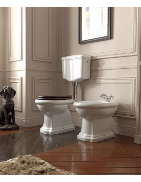 Kerasan Retro tualetes pods ar cisternu, horizont. izvads, balts 1011 01+1082 01 - 7