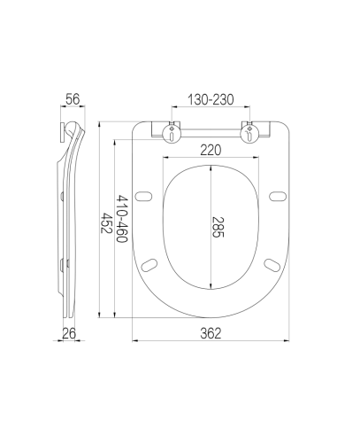 copy of mat white soft close seat, for models FE320, FE322 - 10