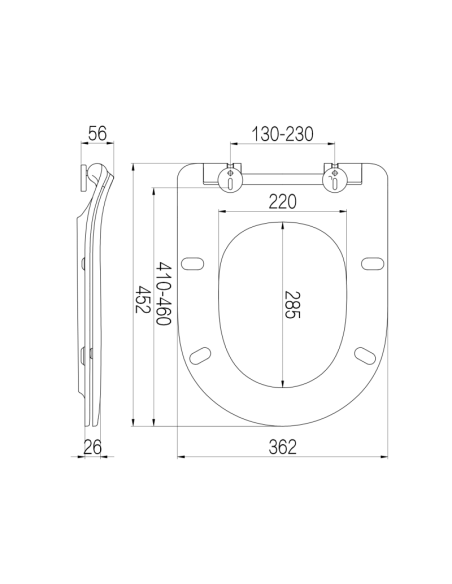 copy of mat white soft close seat, for models FE320, FE322 - 10
