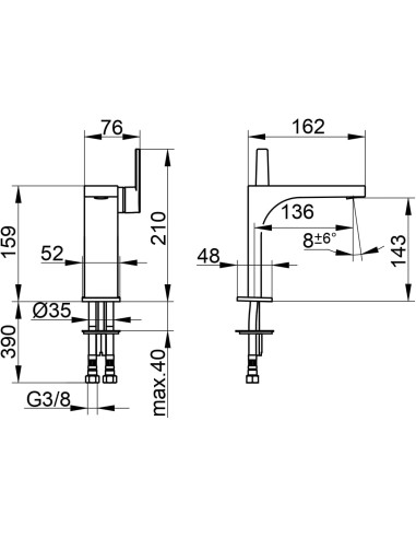 Keuco Edition 11 Однорычажный смеситель для раковины 150 51102010100 - 1