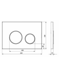 KK-POL flush button M11 satin 8871017 - 2 2