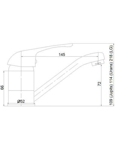 Izlietnes krāns (150mm) MG-6251, JUPITS - 4