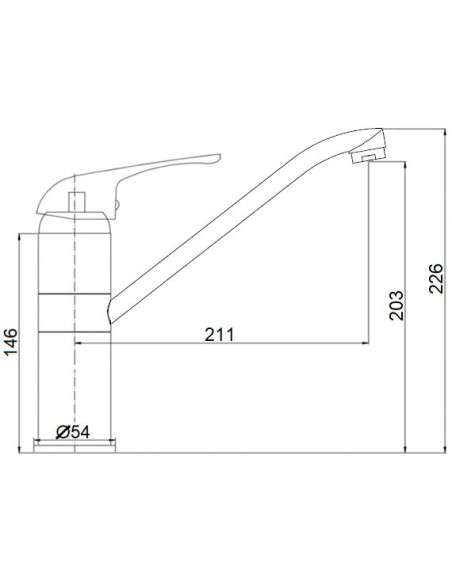 Virtuves izlietnes krāns MG-6252, 3/8, JUPITS - 4