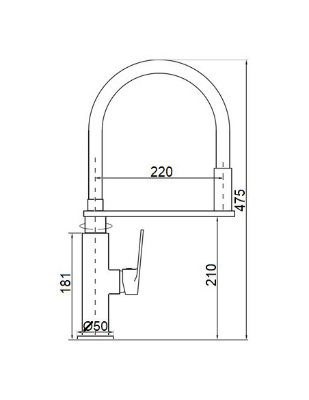 Virtuves jaucējkrāns ar lokano izteku MG-2359, SALACA - 3 Virtuves jaucējkrāns ar lokano izteku MG-2359, SALACA - 3