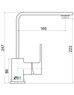 Keramiskās izlietnes krāns MG-2458, VENTA 2