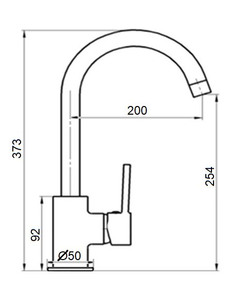 Kitchen faucet, black MG2655-M, BÄRSUPE - 2