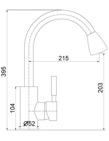 Kitchen sink faucet with pull-out shower MG2056, ABAVA - 4