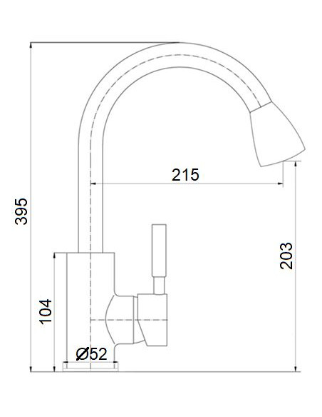 Kitchen sink faucet with pull-out shower MG2056, ABAVA - 4