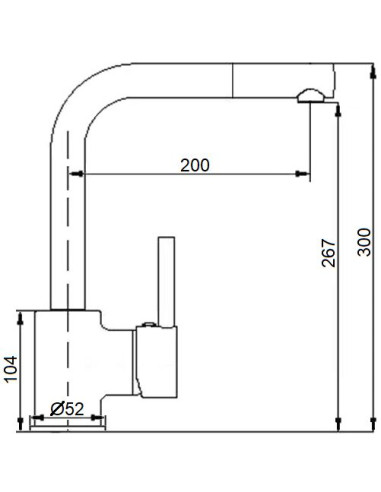 Kitchen sink faucet with pull-out spout MG2057, ABAVA - 4