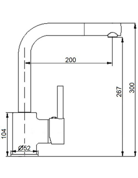 Kitchen sink faucet with pull-out spout MG2057, ABAVA - 4