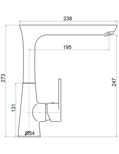 Kitchen sink faucet with swivel spout MG-1955, GAUJA - 4