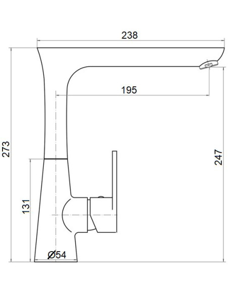 Kitchen sink faucet with swivel spout MG-1955, GAUJA - 4