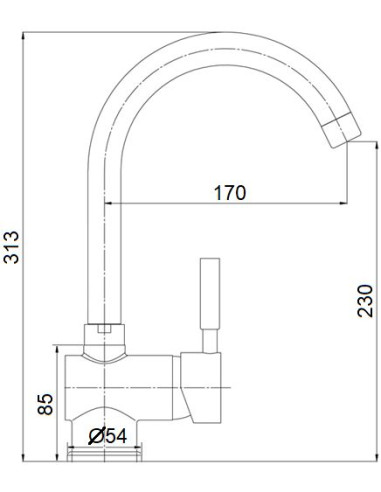 Virtuvės plautuvės maišytuvas MG-2054, ABAVA - 4