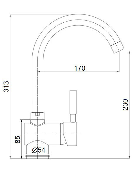 Virtuvės plautuvės maišytuvas MG-2054, ABAVA - 4
