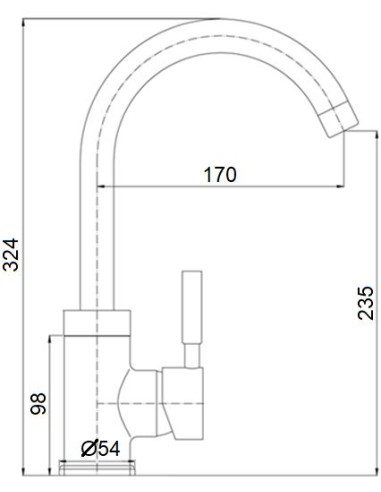 Смеситель для кухонной мойки MG-2055, ABAVA - 4