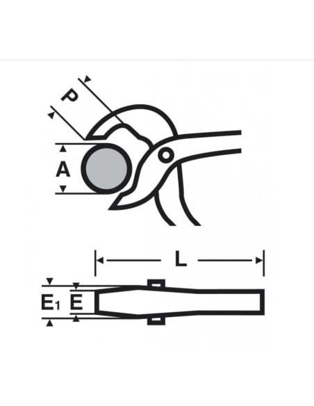 Eriti laia lõuaavaga torutangid 35mm, L-180mm VIRAX 18212 - 2
