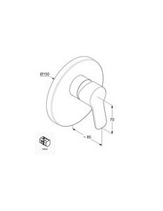 Shower faucet concealed 374200565 - 1 2