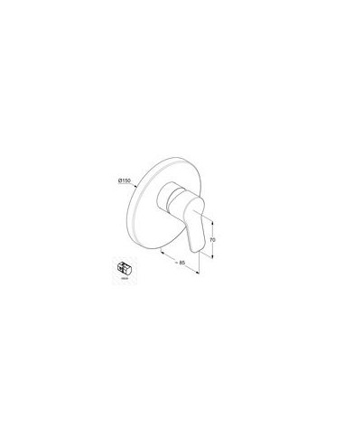 Shower faucet, decorative part without mixer 374200565 - 2
