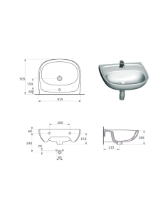 Cersanit MARKET Sink 60cm, white - 4 2