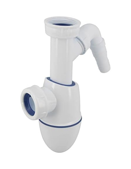 Sink siphon with washing machine connection D32mm - 4