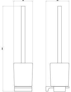 copy of Toilet brush and holder Bathroom accessory NIL - Barva chrom - 2 2