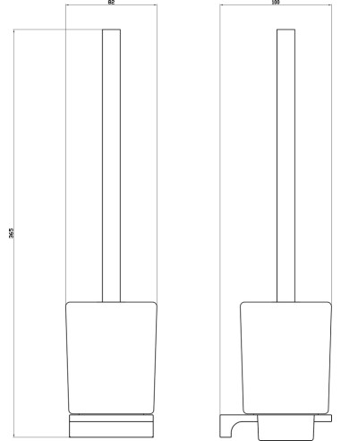 copy of Toilet brush and holder Bathroom accessory NIL - Barva chrom - 1